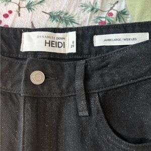 Dynamite Heidi Black Wide Leg Jeans